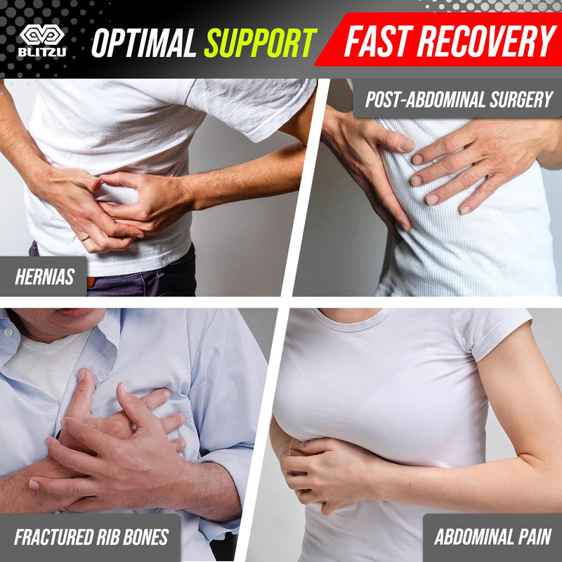 Abdominal Binder for Women & Men Post Surgery Recovery, 9 inch 3 Panel Waist Compression Band, Wrap Support for Bariatric, Belly, Stomach, Postpartum, Hernia, Latex-free, Breathable Fabric. Nude L-XL Large/X-Large