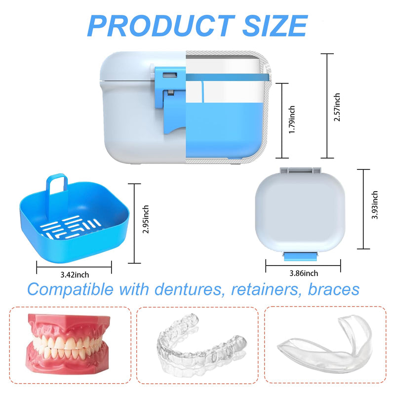 [Australia] - 1Pcs Drying Mat 2025 Upgraded Denture Bath Case Waterproof for All Dental, Retainer, Aligner, Braces, Mouth Guards, Toothbrush Head 