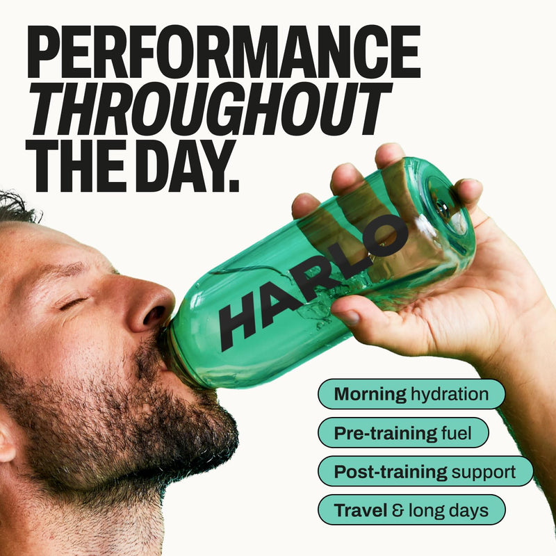 Harlo 3-in-1 Electrolytes Powder with Creatine & Collagen – Hydration, Muscle & Joint Support | Zero Sugar | 15 Sachets (Raspberry) Raspberry