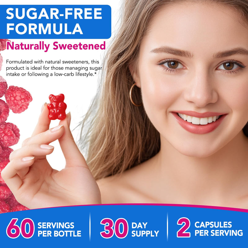 NAC N-Acetyl-Cysteine 1000mg Gummies, 60 Count | 30 Days Supply, Vegan N-Acetyl L-Cysteine Nutritional Supplements - Nac Supplement High Bioavailability Amino Acid for Skin & Hair