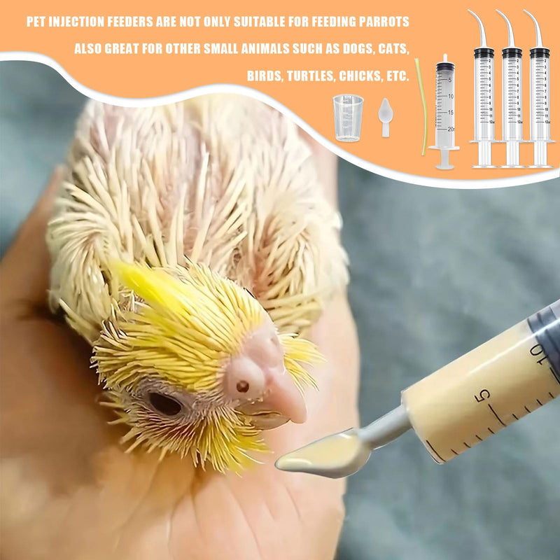 Baby Bird Feeding Syringe Set, Pet Parrot Milk Feeding Syringe with Tubes, Parrot Feeding Syringe Measuring Syringe Tools for Feeding Pets Scientific Industrial Labs… (12ml +20ml syringe+50ml Measuring Cup) 12ml +20ml syringe+50ml Measuring Cup - PawsPlanet Australia