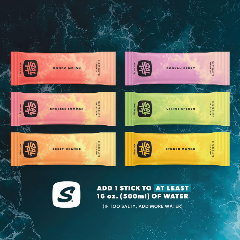 [Australia] - SALTT Electrolytes Powder Flavored Drink Mix - All Things Fruit - 30 Hydration Packets - Magnesium, Potassium, Sodium, Trace Minerals - Zero Sugar & Gluten Free - Travel Essentials - By Keto Chow Variety - Fruity 