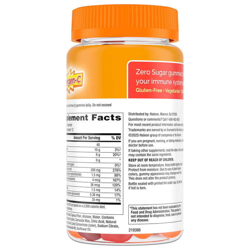 [Australia] - Emergen-C Zero Sugar Immune Support Adult Gummies 36 Count 