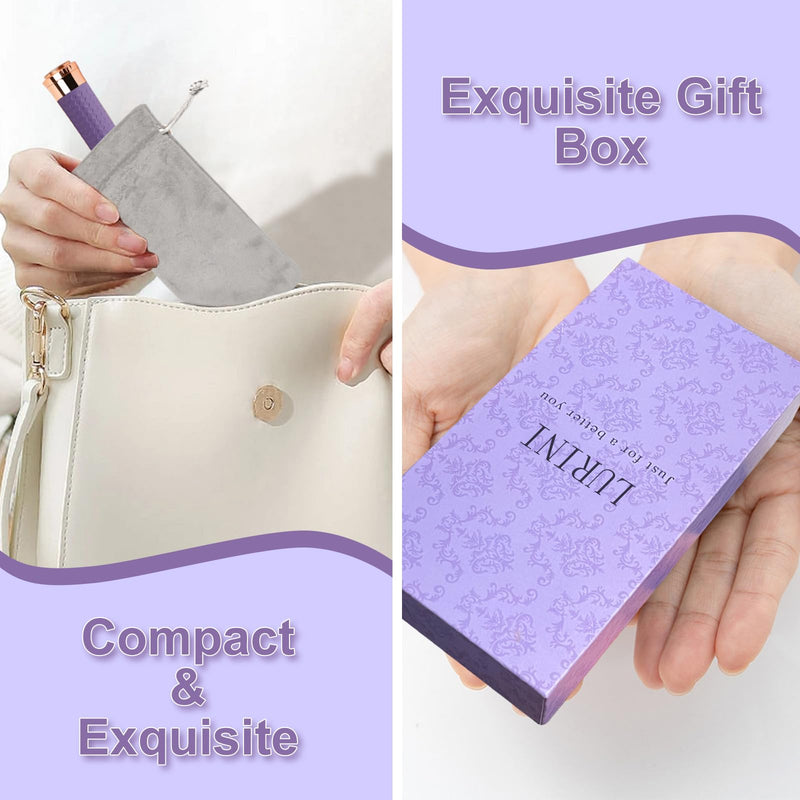 [Australia] - Facial Hair Removal for Women, Painless Rechargeable Hair Removal Device, Comes with 2 Replacement Heads, Portable Electric Shaver/Razor for Face, Chin, Upper Lip, arms and Peach Fuzz (Purple) Purple 