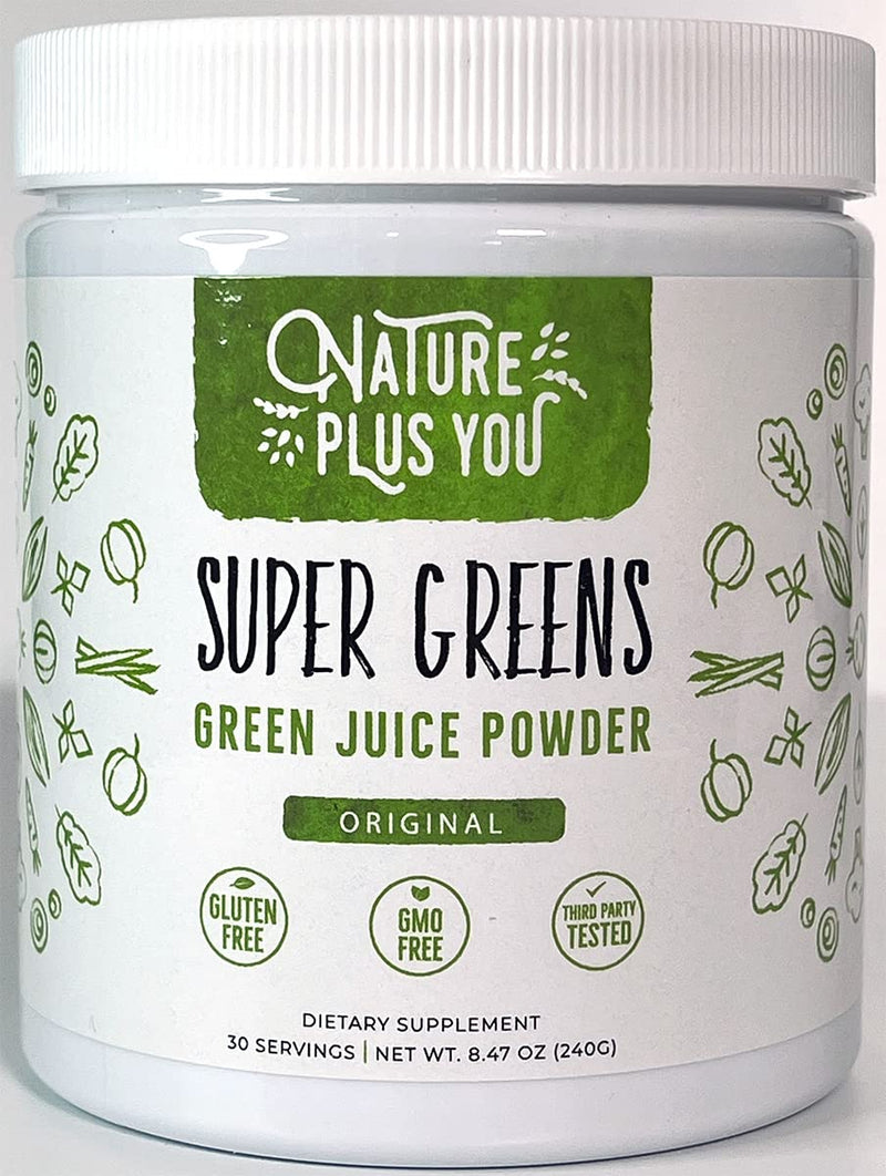 [Australia] - Super Greens Powder Organic Blend: Non-GMO Supplement, includes Spirulina, Alfalfa, Spinach, Probiotics, Fiber and Digestive Enzymes, No Artificial Sweeteners, 30 Servings Jar 8.5 Ounce (Pack of 1) 