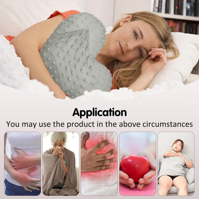 [Australia] - Heart Shape Pillow for Surgery with Pocket, Comfort Cushion Recovery Gifts for Women Men Patients Heart Shaped Pillow Grey 