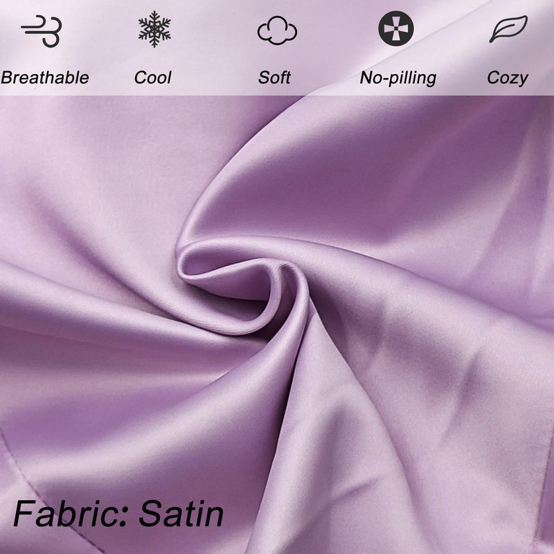 [Australia] - Satin Knee Pillow Cover for Contour Legacy Leg & Knee Foam Support Pillow, Upgraded Invisible Zippered Satin Leg Pillowcase Replacement-Cover ONlY (Blush Purple) Blush Purple 