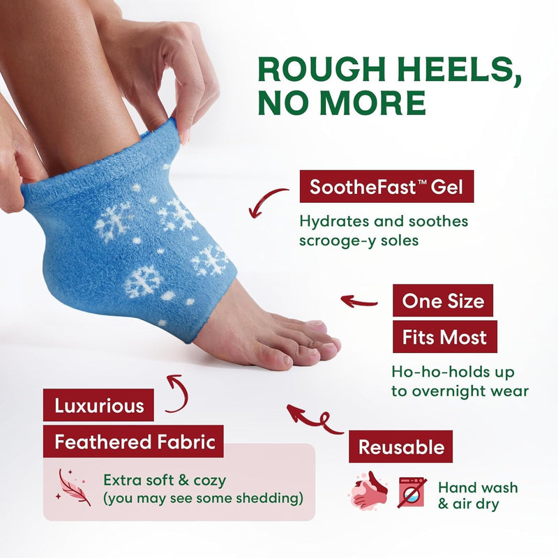 [Australia] - Dr. Frederick's Original Moisturizing Fuzzy Heel Socks - 3 Pairs - Cozy Gel-Lined Sleep Socks for Women & Men - Soothing Dry, Cracked Feet - Cracked Heel Repair (Holiday Special Edition) Holiday Special Editions 