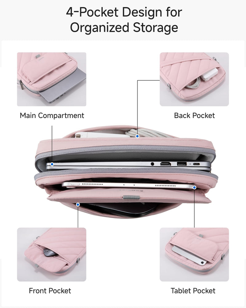 Travel or Daily Secure - TSA Locks and Protective Laptop Sleeve Bag Bundle