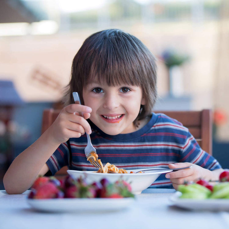 [Australia] - 6 Piece Stainless Steel Kids Silverware Set - Child and Toddler Safe Flatware - Kids Utensil Set - Metal Kids Cutlery Set (Includes 3 Small Kids Spoons & Kids 3 Forks) 6 Piece 
