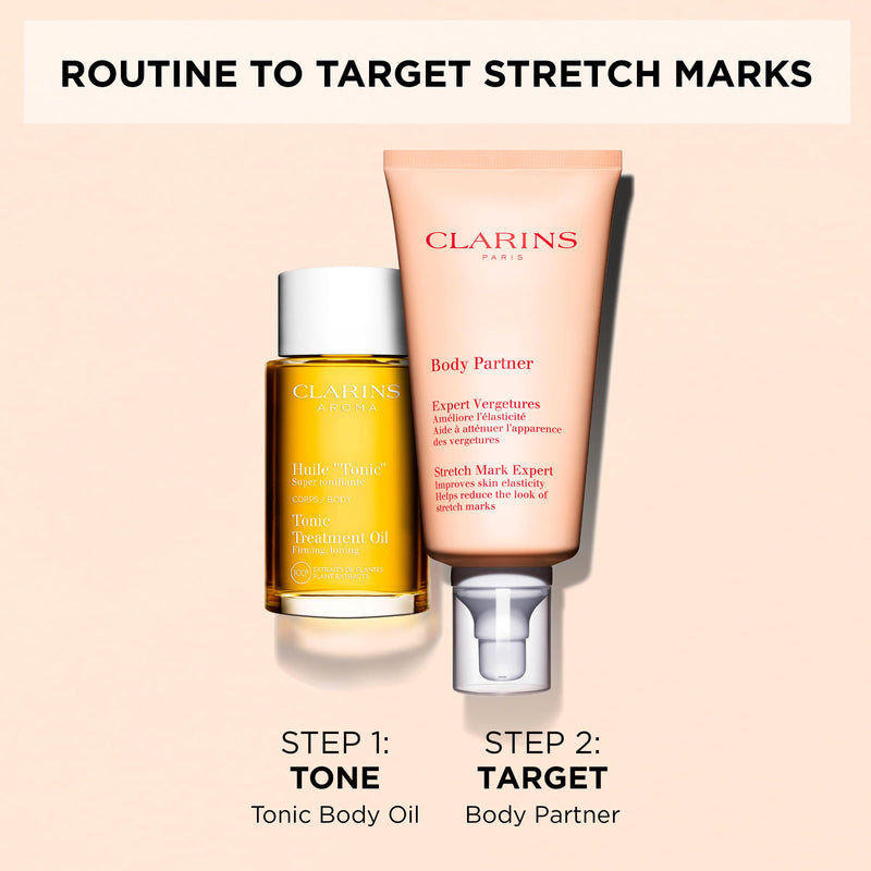 [Australia] - Clarins Body Partner Stretch Mark Expert | Award-Winning | Stretch Mark Cream For Pregnancy and Weight Fluctuations | Tested and Recommended By Pregnant Women | Fragrance Free | Minimal Ingredients 