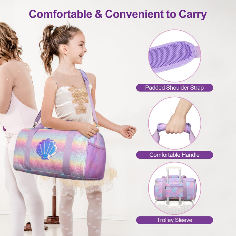 Bagseri Dance Bag for Girls - Ballet Bag for Girls Large Capacity Pencil Pen Case Expandable Cute Pencil Case for Girls Kids Bundle