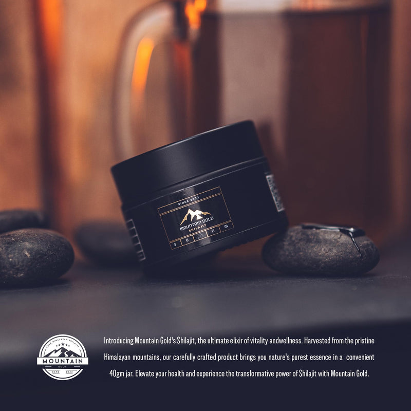 [Australia] - Mountain Gold Shilajit Resin, Original Himalayan Organic Shilajit 30g - Gold Grade 100% pure, Rich in Fulvic & Humic Acid, Minerals, Immune System & Vitality Booster, Vegan Dietary Supplement 