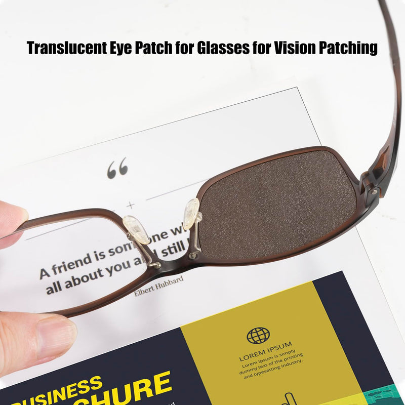 [Australia] - Translucent Brown Eye Patch for Glasses,6 Pack Reusable Vision Patching,Perfect for Lazy Eye, Amblyopia, Strabismus and Post-Surgery Recovery 