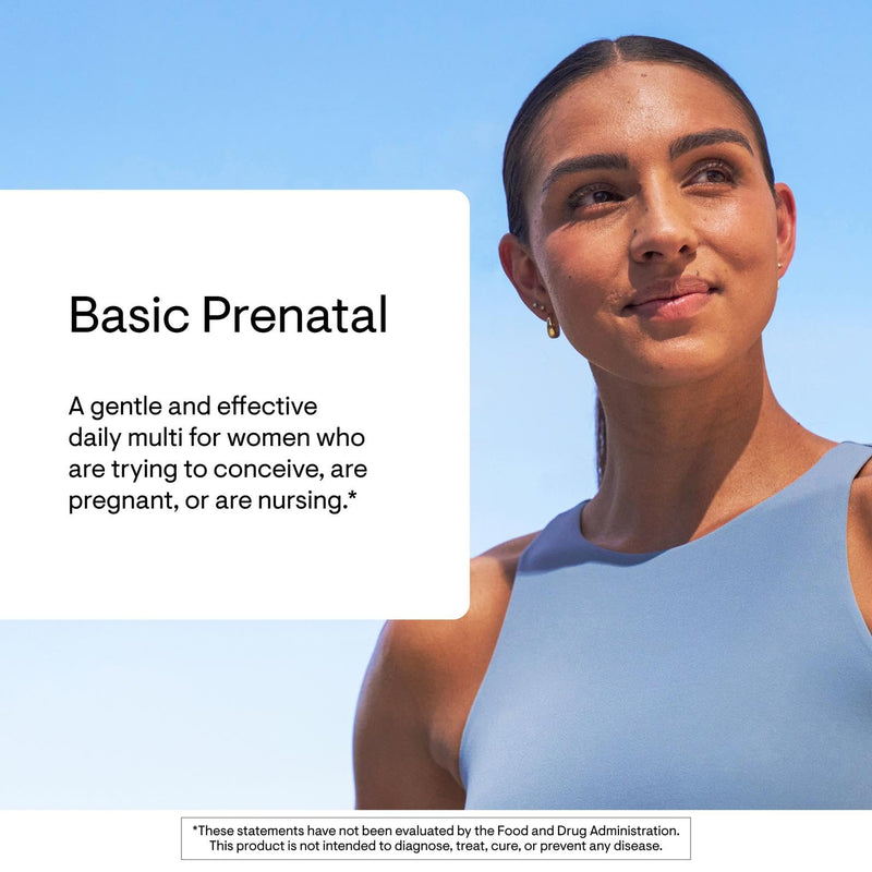 THORNE Basic Prenatal, Includes Active Folate, Choline & Iron, 90 Capsules