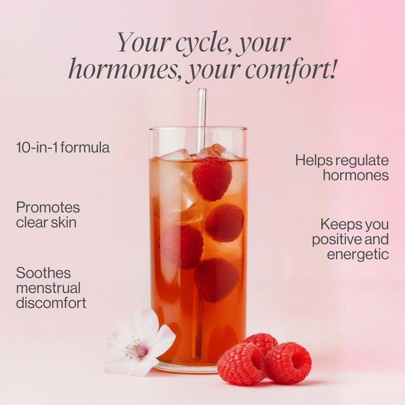 My Cycle Balance with Chicory, Magnesium, Nettle, Hyaluronic Acid, Shatavari, Saffron, Folate and Vitamins for Women - 30 sachets by Tummy Tox