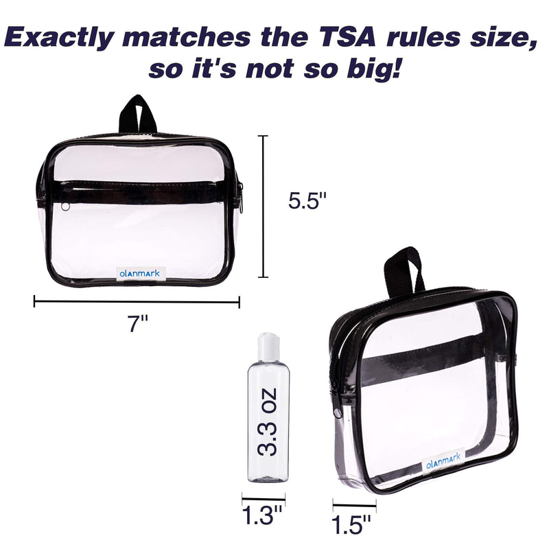 Clear Compression Packing Cubes 3 Set - TSA Approved Toiletry Bag 3-1-1 Clear Travel Cosmetic Bag with Handle