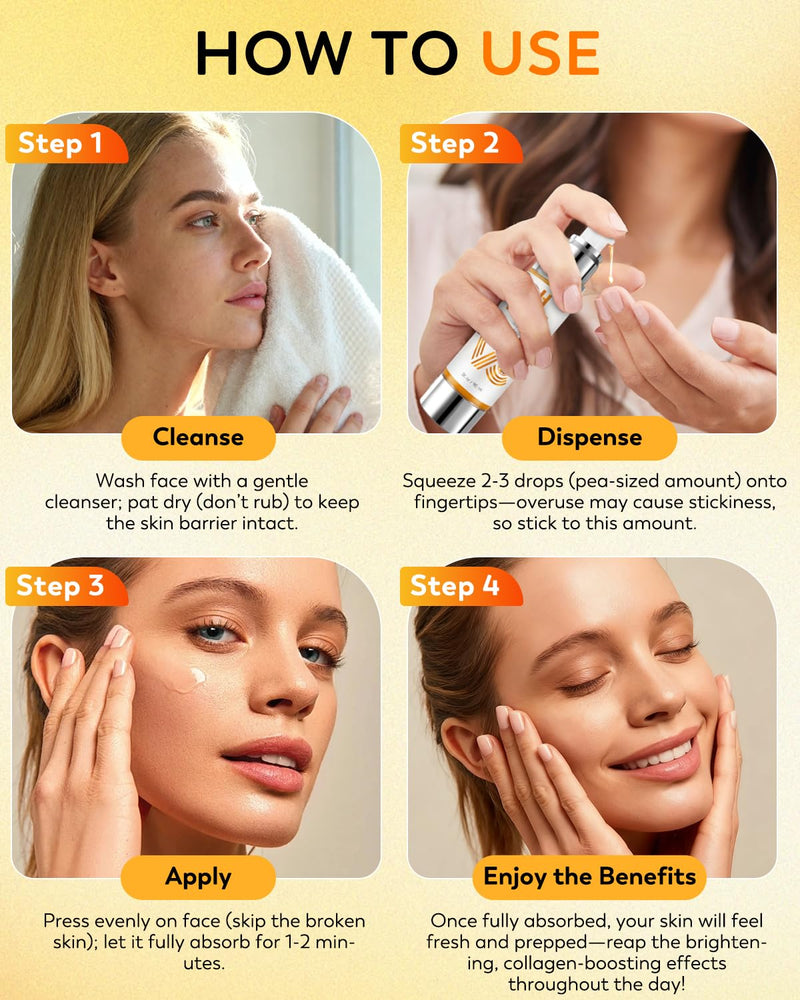 HANYWIL Vitamin C Serum for Mature Skin, 20% Vitamin C Face Serum with Hyaluronic Acid, Dark Spot Remover, Hydrating Skincare for Wrinkle Reduction, Lifting & Firming - 1.7 fl 1.7 Fl Oz (Pack of 1)
