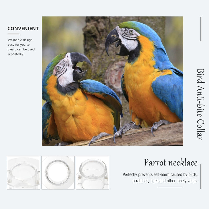 Bird Collar Pet Parrot -bite Collar, -Grab Feather Lick Wound Healing Safety Practical Neck Cover for Macaw African Budgies Parakeet Cockatiel Large - PawsPlanet Australia