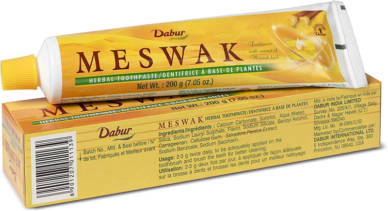 [Australia] - Dabur Fluoride Free Toothpaste – Sensitive Toothpaste with Miswak for Gum Health – Enamel Protection & Tartar Remover for Teeth – Plaque Remover – Gums & Freshens Breath (Pack of 3) 