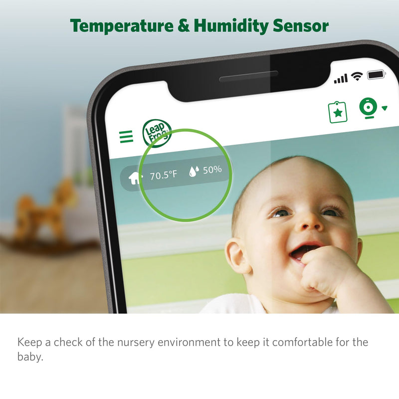 [Australia] - LeapFrog Scout LF2911 Baby Monitor Camera, WiFi Remote Access, 1080p HD 360 ° Pan & Tilt Smart Camera, 2-Way Audio Talk, Night Light, Night Vision, Soothing Sounds, Temp. & Humidity Sensor 