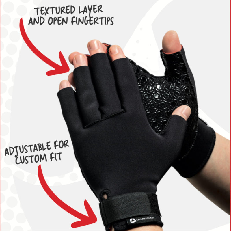 Thermoskin unisex-adult Arthritis Compression Gloves Sml Black