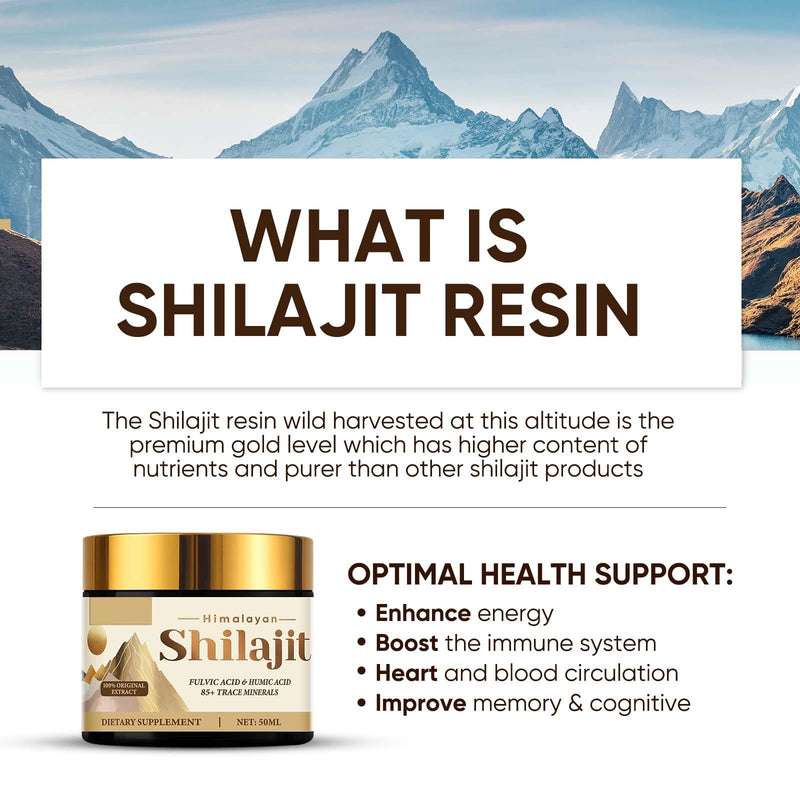 [Australia] - Shilajit, Shilajit Original Himalaya Organic with Fulvic Acid & Trace Minerals, Gold Quality and Original Resin for Men & Women 