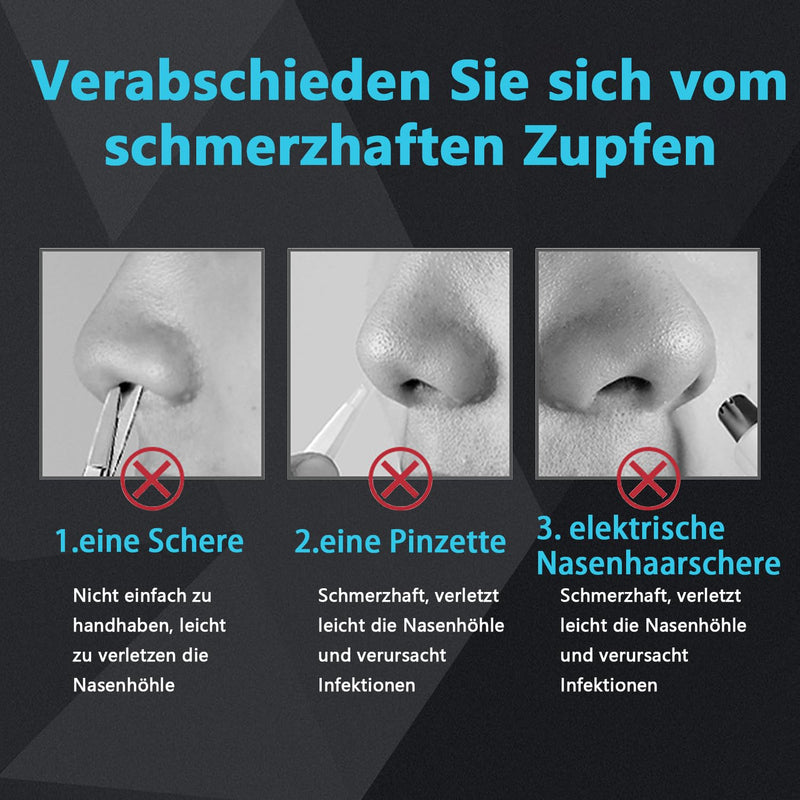 [Australia] - Nose hair trimmer, double-sided nose hair trimmer for men, women, 2-in-1 nose hair trimmer, no electricity 