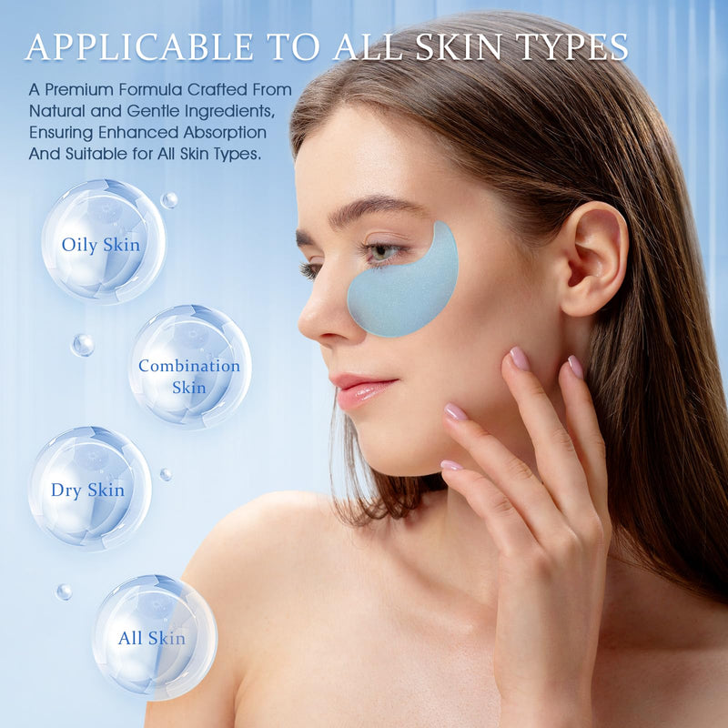 [Australia] - Under Eye Patches Masks - for Dark Circles, Puffy Eyes, Fine Lines, Wrinkles, Eye Bags Treatment with Collagen and Hyaluronic Acid, Moisturizing and Hydrating (60 Pcs)… Cornflower Blue 