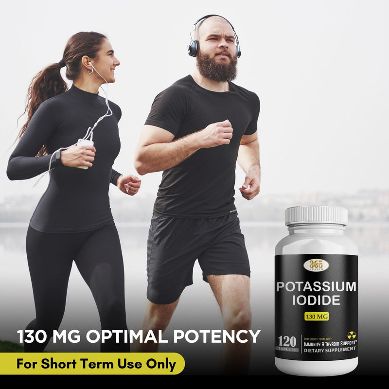 [Australia] - Potassium Iodide Tablets 130 mg - KI Tablets- Potassium Iodine Tablets 130 mg - USA MADE Potassium Iodine Pills YODO Naciente, Yoduro de potasio - 120 Tablets 