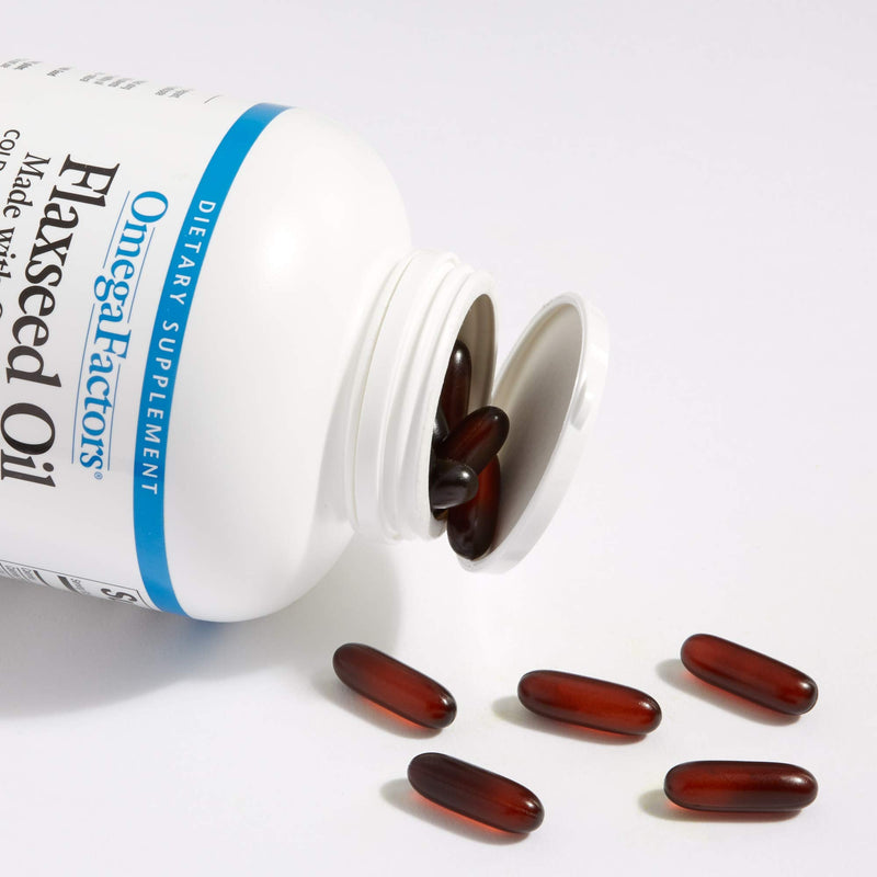 [Australia] - Omega Factors by Natural Factors, Flaxseed Oil, Supports Overall Health with Omega-3, 6 and 9 Fatty Acids, 360 softgels (360 servings) Standard Packaging 