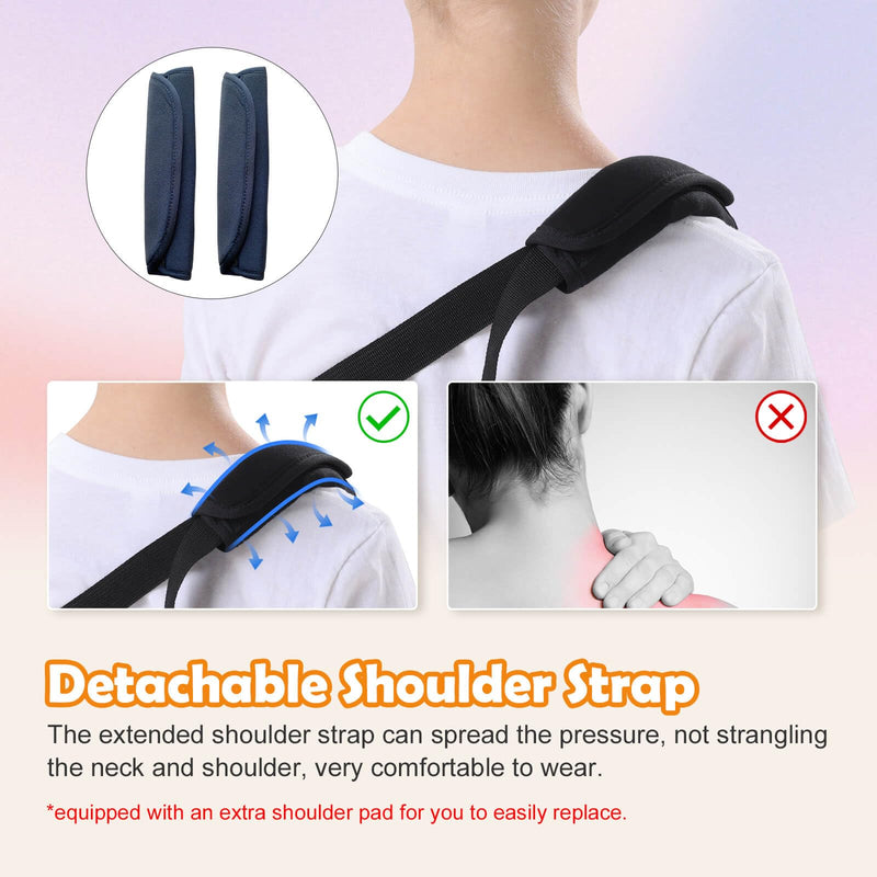 Kids Breathable Arm Sling for Shoulder Injury and Surgery Recovery, Padiatric Elbow Brace Support for Broken Arm, Fits Both Arms (Large) Large