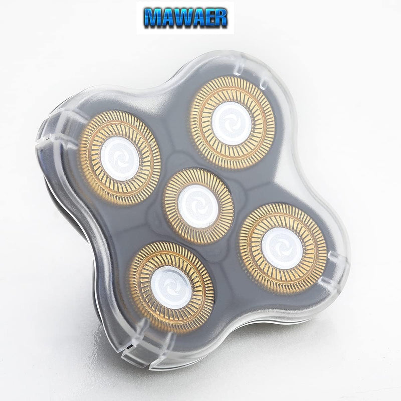 [Australia] - 3PCS Universal 5 Blades compatible with Freedom Gold Shaver, Head Shaver Replacement heads 2 Silver + 1 Gold 