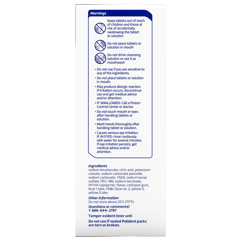 [Australia] - Polident 3 Minute Antibacterial Dental Appliance Cleanser Tablets, 60 Count 