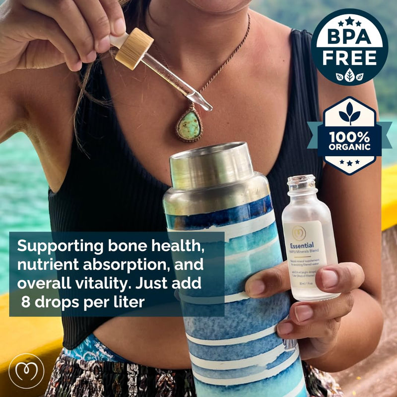 [Australia] - Mayu Concentrated Ionic Trace Mineral Drops - Rich Concentrate Electrolytes: Magnesium Chloride Sodium Supplements - Essential Blend Drop for Immune Support - Nutrient-Packed Alkaline Water (1) 1 