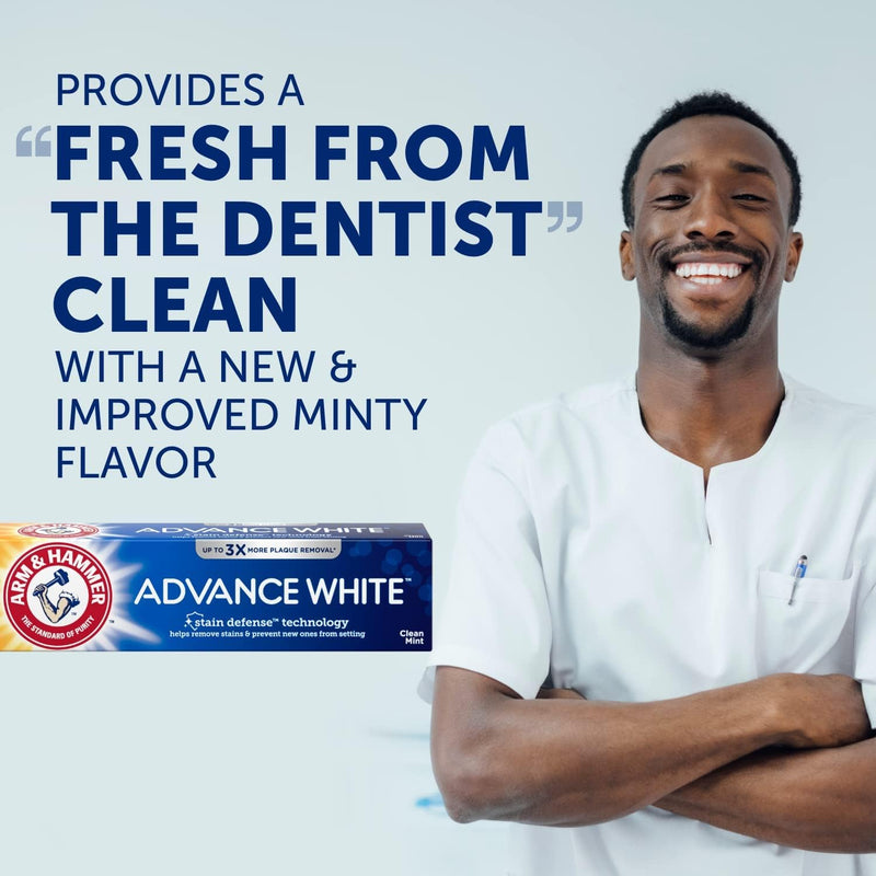 [Australia] - ARM & HAMMER Advance White Extreme Whitening with Stain Defense Toothpaste, 6 oz (Pack of 3) 