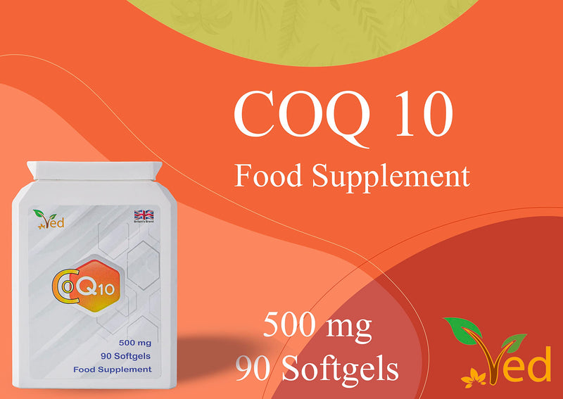 [Australia] - VED Co-Enzyme Q10 | Ubiquinone of the highest strength | Superior natural formula | Promoting cellular energy | | 500 mg 90 soft capsules 