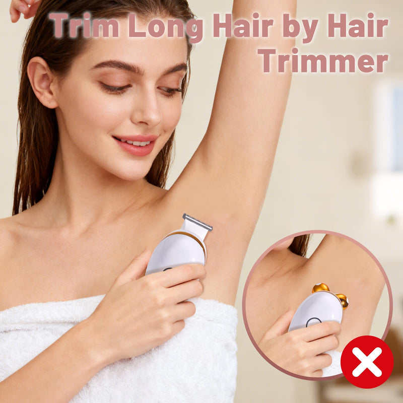 [Australia] - 5-in-1 Electric Razors for Women, Facial Hair Remover & Women’s Shaver for Legs with 5D Floating Head, Waterproof Rechargeable Body Shaver Lady Trimmer, Travel Razor Kit for Sensitive Skin/Bikini Line 