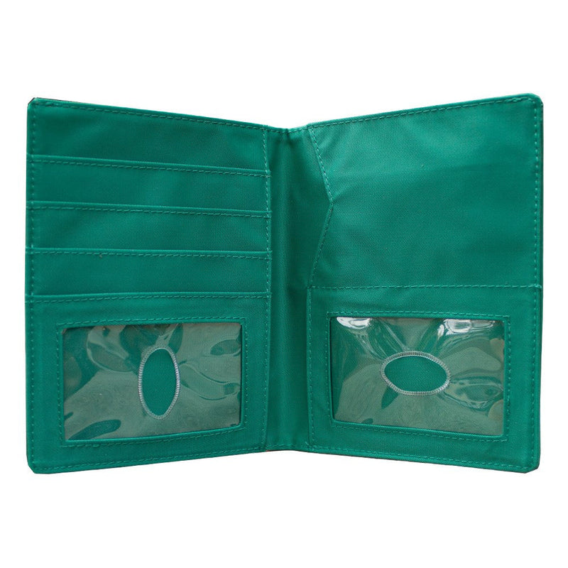 Big Skinny Leather Traveler Slim Wallet, Holds Up to 20 Cards and 4 Passports Verdant Green