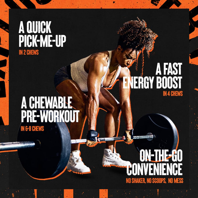 [Australia] - Animal Energy Chews - Fast Acting Caffeine, Nootropics, and Sea Salt Chewable Tablets for Focus and Fuel Endurance - Convenient and Delicious Pre Workout Chew Tabs for Men and Women - Mango Energy - Mango 120 Count (Pack of 1) 