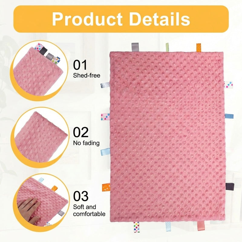 XL Fidget Blanket for Adults with Dementia 45x65cm, Sensory Mat & Adult Activities, Alzheimer's Aids & Elderly Gifts, 3D Bubble & Crystal Velvet (Hot Pink) Hot Pink