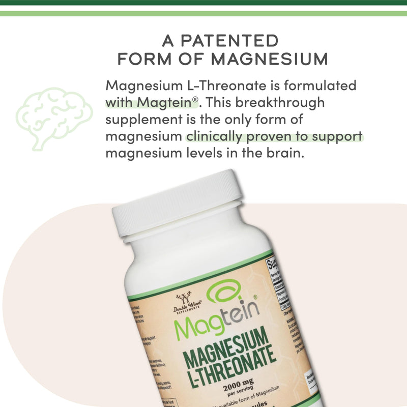 [Australia] - Magnesium L Threonate, Magtein, Sleep and Cognitive Support ‚Äì High Absorption ‚Äì Most Bioavailable Form of Magnesium ‚Äì 2,000 mg ‚Äì 120 Capsules 