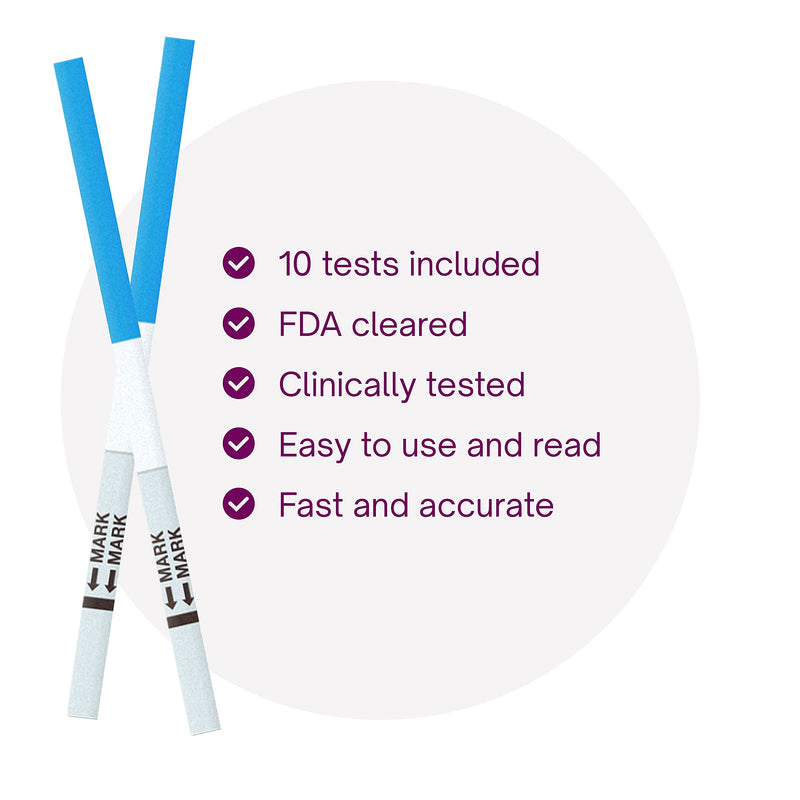 Natural Cycles Pregnancy Test Strips 10 Count - Fast hCG Test Results | hCG detection • At-home testing • Fast results • Easy-to-read strips • Early pregnancy detection • 10 test strips Pregnancy Test Strips (10 Count)