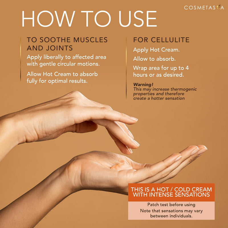 Cosmetasa Hot Cream Massage Gel with Massager Mitt- Natural and 87% Organic Cellulite Cream - Multi Use, Skin Toning for Joints and Muscle - 16.9 oz Cellulite Hot Cream with Massager Mitt 16.9 Fl Oz (Pack of 1)