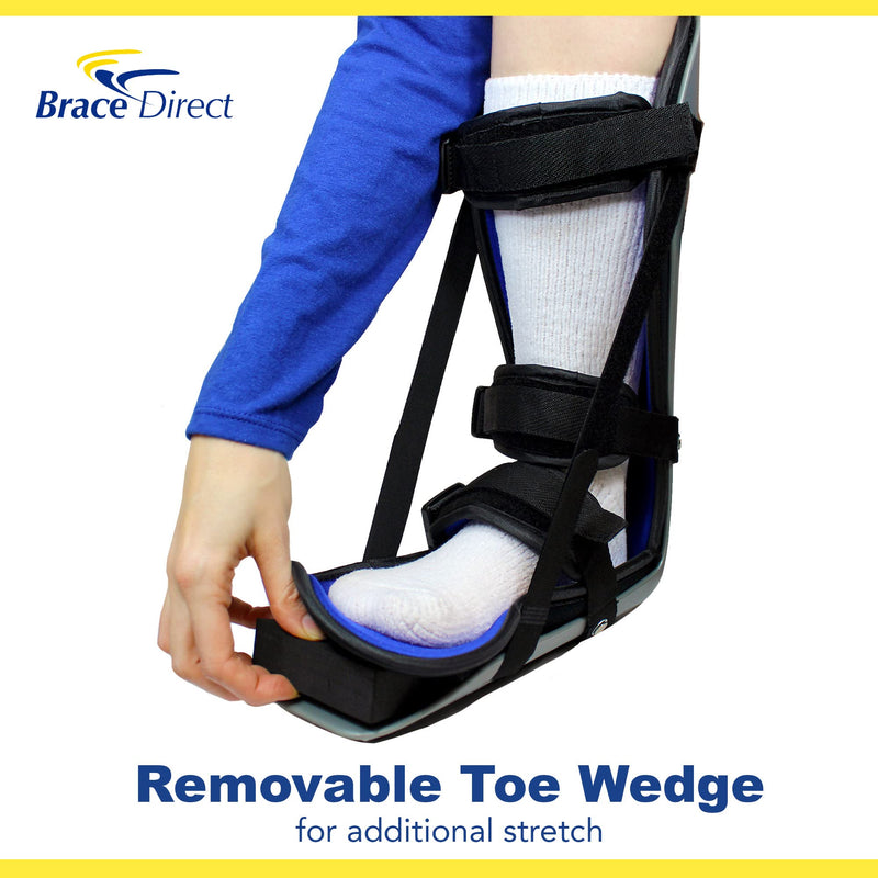 [Australia] - Brace Direct Plantar Fasciitis Posterior Night Splint - Rigid Orthopedic Sleeping Boot for Heel Pain, Achilles Tendonitis, Foot Drop and Heel Spur Relief (Large - US Shoe Men 10-14 / Women 11+) Large (Pack of 1) 