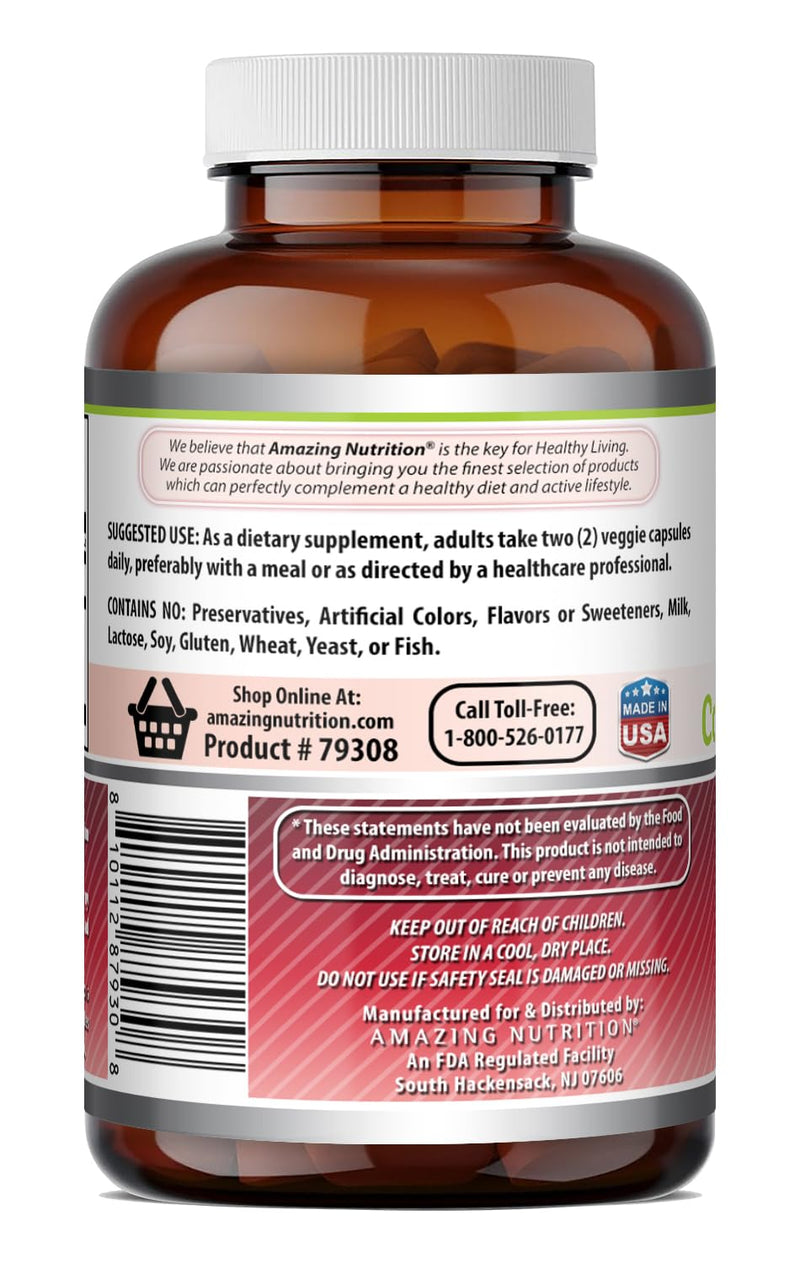 Amazing Formulas Cranberry 600 Mg 50:1 Concentrate with Vitamin C Supplement | Veggie Capsules | Super Strength | Non-GMO | Gluten Free | Made in USA (1 Pack, 240 Count) 240 Count (Pack of 1)