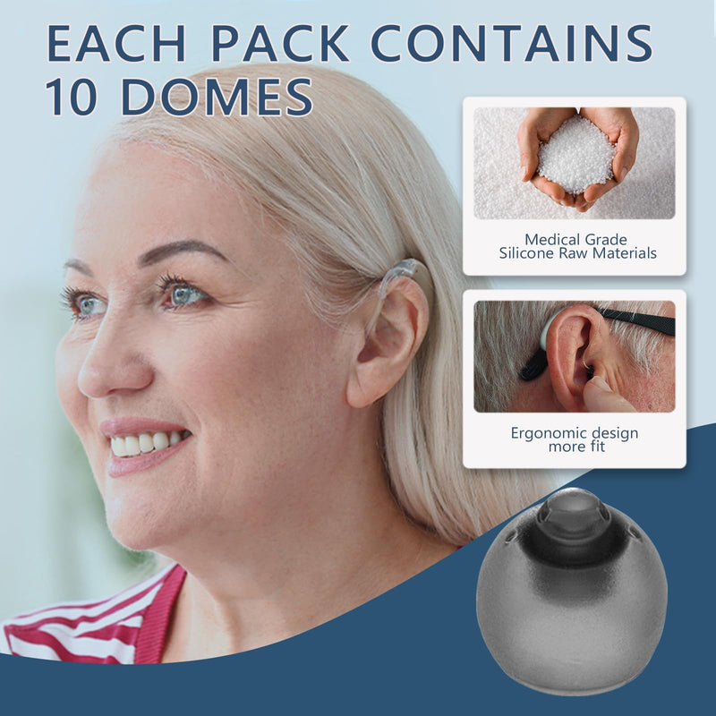 20pcs Phonak Vented 4.0 Hearing Aid Domes Ideal for Mild Hearing Loss Compatible Comfortable Silicone for Small to Medium Ear Sizes Medium Size 9mm0.35inch