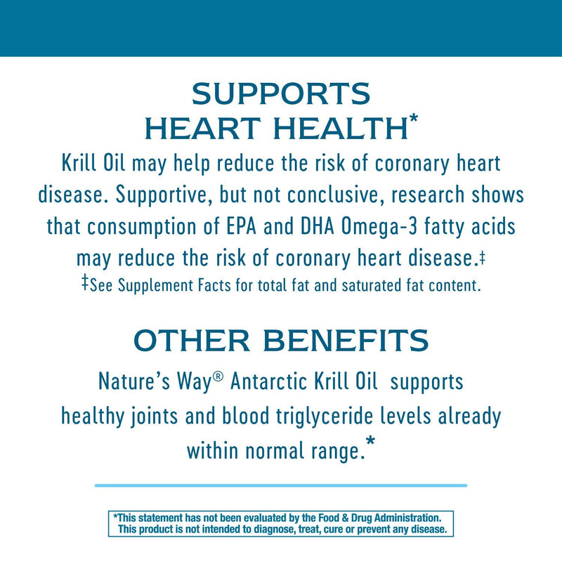 [Australia] - Nature's Way Krill Oil, Heart Health and Joint Support*, 30 Softgels Unflavored 30 Count (Pack of 1) 