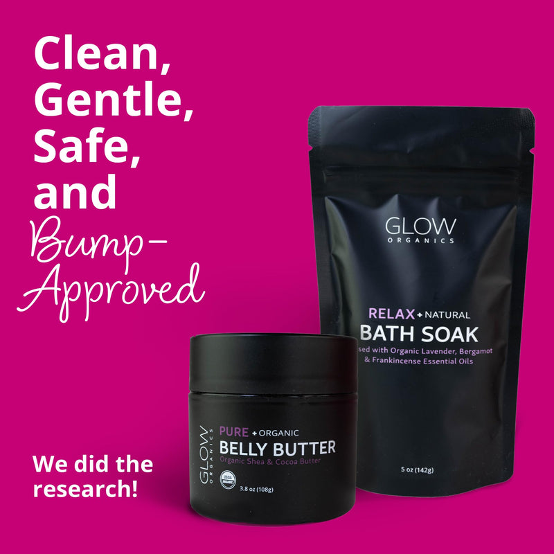 [Australia] - Bump Boxes 2nd Trimester Gift Set, Complete Pregnancy Care Package with Belly Butter, Bath Soak, Baby Footed Sleeper, Sonogram Frame and Eye Mask 