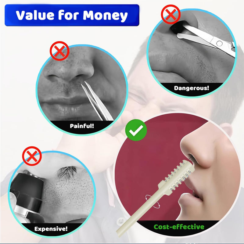 [Australia] - Auiremrti 3 piece nose hair trimmer set - double-sided nose hair knife, effective nose hair remover for men and women, practical nose razor tool 